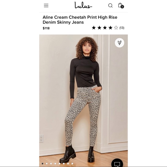 Pistola Aline Cream Cheetah Print High-Rise Skinny Jeans | Size 28 - Picture 6 of 16